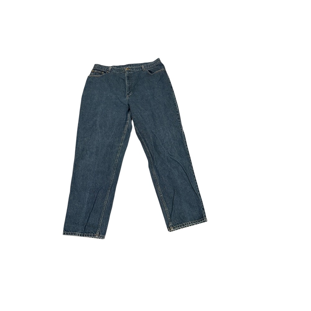 Vtg 90s LL Bean Double L Relaxed Fit Jeans Womens 20 Medium Wash High Rise Str‎
